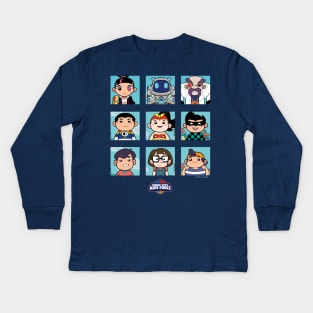 Hero City Kids Force Profiles Kids Long Sleeve T-Shirt